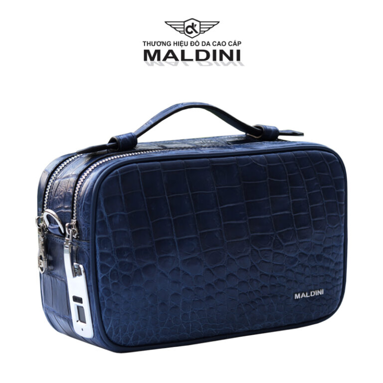 Túi đựng bóng Maldini Golf 02 ngăn da cá sấu