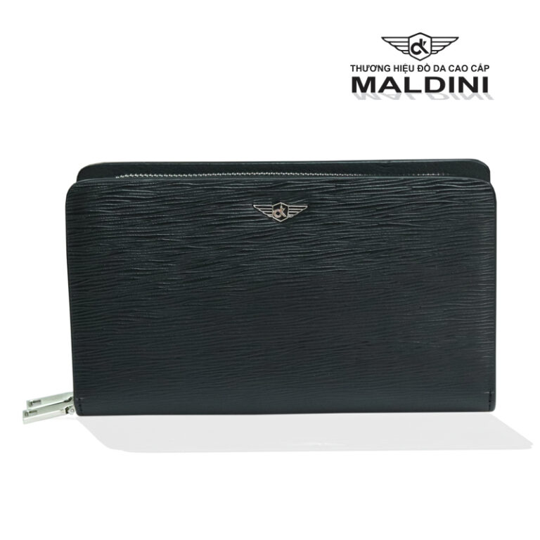 Ví nam cầm tay MALDINI 2 ngăn da bê vân EPI
