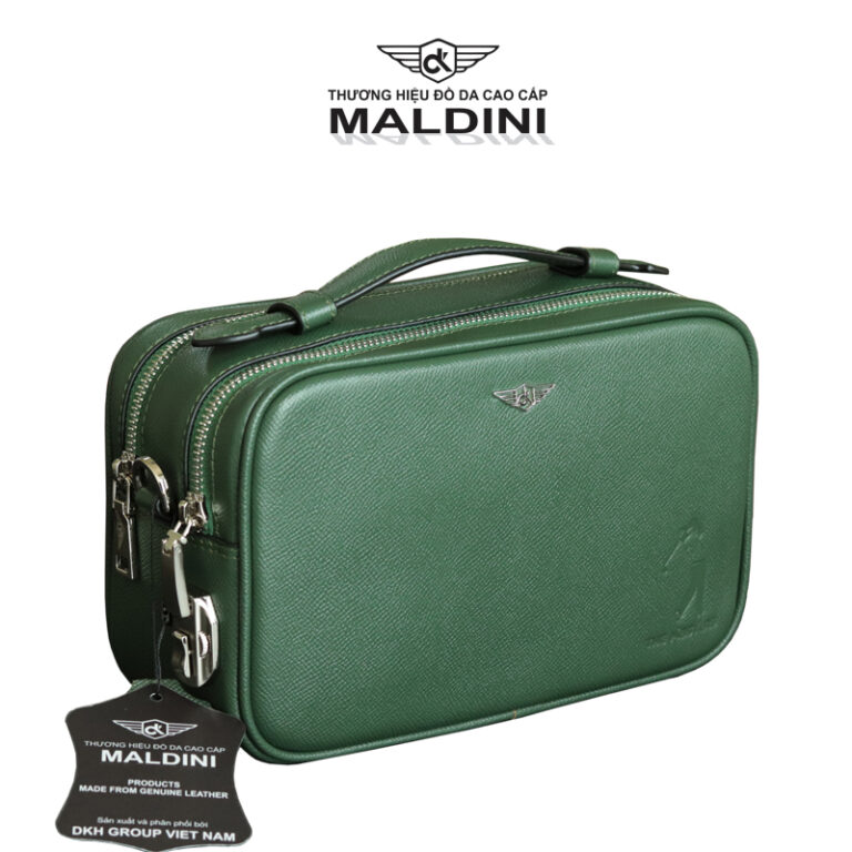 Túi đựng bóng Maldini Golf 02 ngăn da epsom khóa số